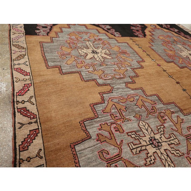 Mid 20th Century Galerie Shabab Collection Mid-20th Century Turkish Anatolian Room Size Carpet For Sale - Image 5 of 10