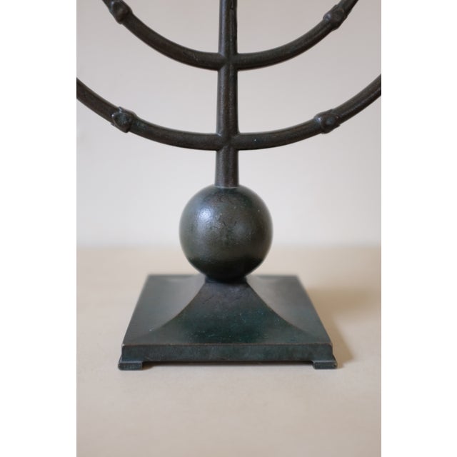 1930s 1930s Ystad Metall Bronze Candleholder For Sale - Image 5 of 7