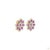 4.02 Carat Round Brilliant Cut Diamond Ruby Gold Earrings, Pair For Sale - Image 9 of 9