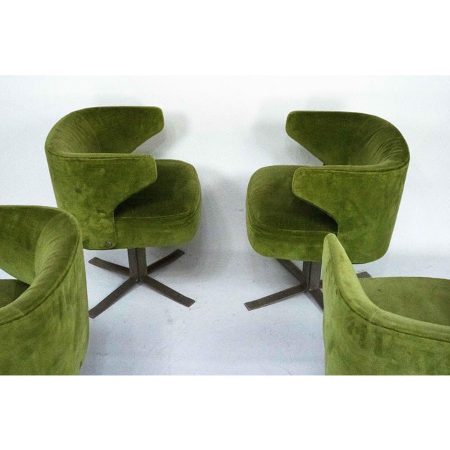 Green Swivel Poney Chairs by Gianni Moscatelli for Formanova, Italy, 1970s, Set of 4 For Sale - Image 13 of 18