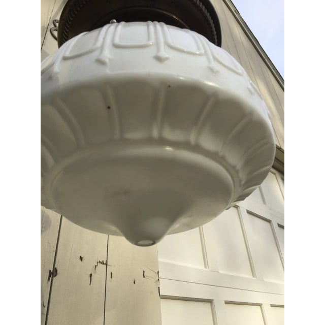 Vintage Industrial Gas Fixture With Shade For Sale In New York - Image 6 of 9