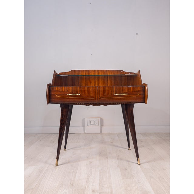 Mid-Century Italian Bedside Tables with Double Glass Tops, 1950s, Set of 2 For Sale - Image 12 of 18