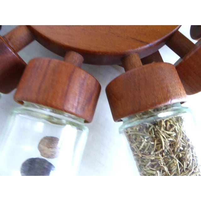 1960 Scandinavian Teak Mid Century Modern Rotating Spice Rack by Digsmed Denmark For Sale In Miami - Image 6 of 10