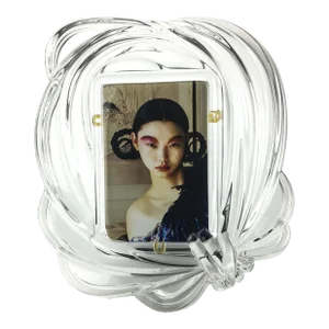 1980’s 4 X 6 Carved Glass Heavy Photo Frame
