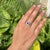 Art Deco Blue Sapphire & Diamond Halo Vintage Engagement Ring in 18k White Gold Size 7 For Sale - Image 3 of 16
