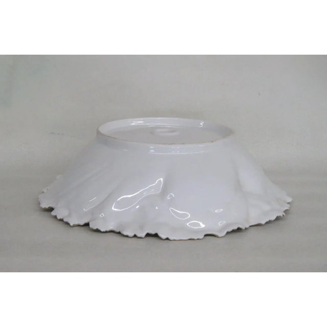 Rs Prussia Style Large Porcelain Floral Pink Roses Blue Bowl For Sale In Miami - Image 6 of 10