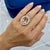 Ladies 14k White & Rose Gold 11.35ctw Oval Morganite Halo Diamond Cocktail Ring, Size 6.75 For Sale - Image 10 of 10