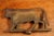 c. 1880s-1910s; (likely) Bernard Gloekler Co. - Pittsburgh, PA Cast iron butcher's rack crest in the form of a standing...