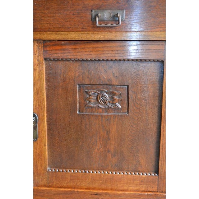 Art Deco Wardrobe in Oak with Marble Top For Sale - Image 6 of 12