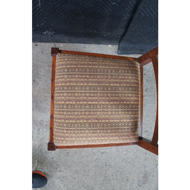 6 Stickley Mission Arts & Crafts Quartersawn Oak Harvey Ellis Dining Chairs For Sale - Image 14 of 15