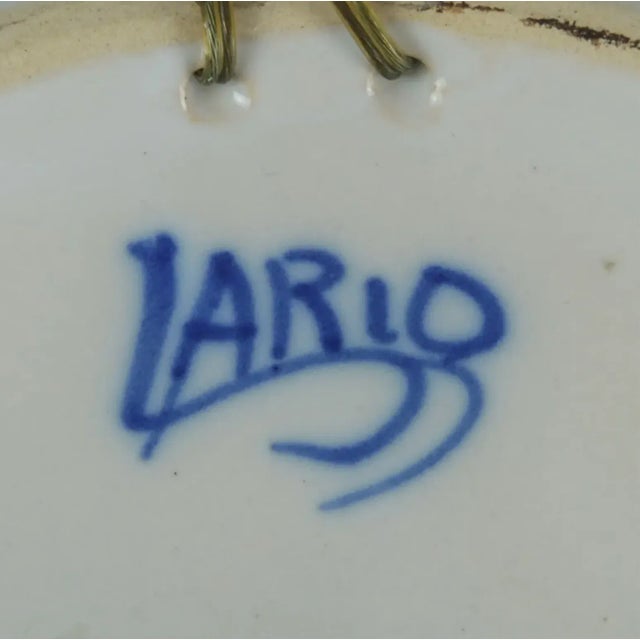 Vintage Lario Majoilca Plate For Sale - Image 4 of 5