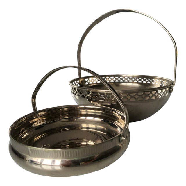 Metal Bowls in Chrome from MFI, 1960s, Set of 2 For Sale