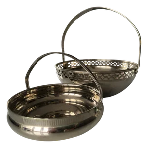 Metal Bowls in Chrome from MFI, 1960s, Set of 2