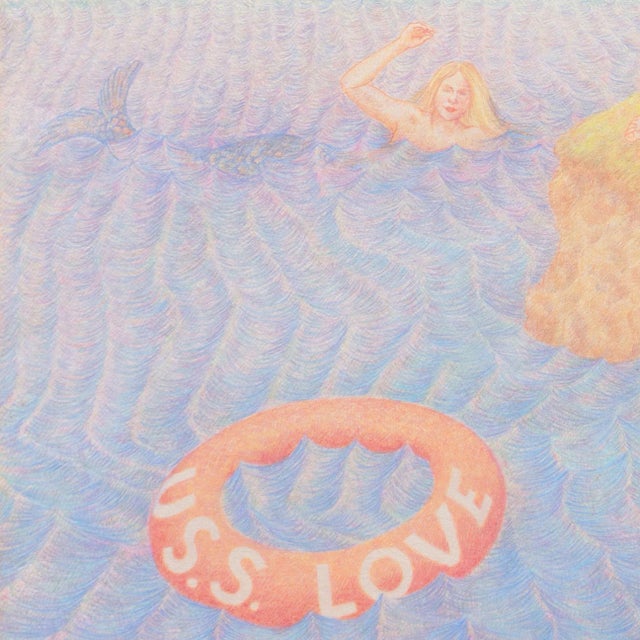 Paper 'U. S. S. Love' by Roberta Loach, 1979; Swimming With Mermaids, Merman For Sale - Image 7 of 11