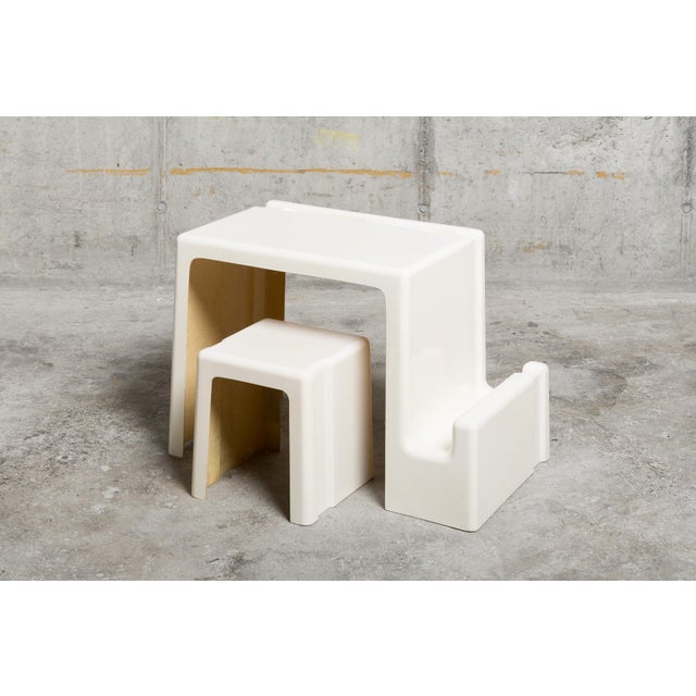 Vintage Italian Children's Desk with Stool, 1970s, Set of 2 For Sale - Image 4 of 16