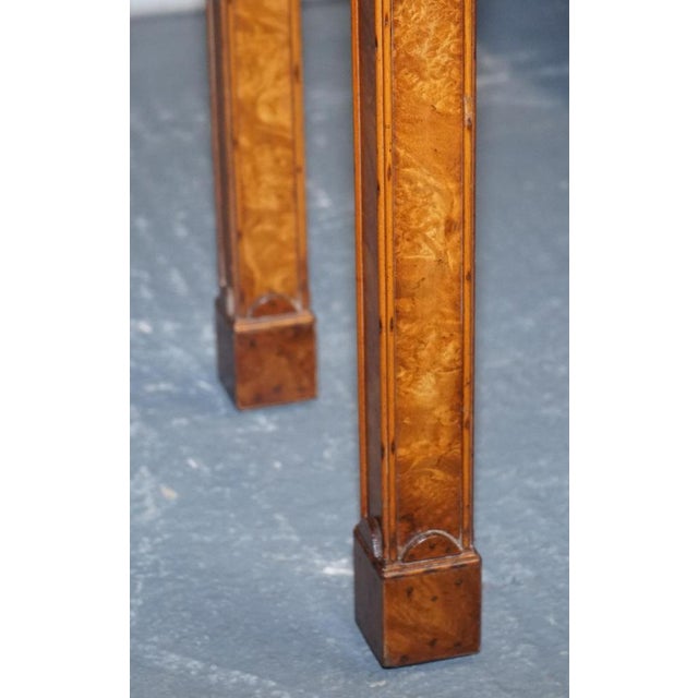 Georgian Style Burr Walnut Console Table from Brights of Nettlebed London For Sale - Image 4 of 18