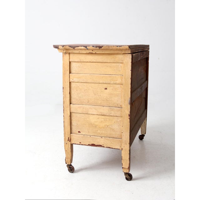 Cream Antique Primitive Cabinet For Sale - Image 8 of 12