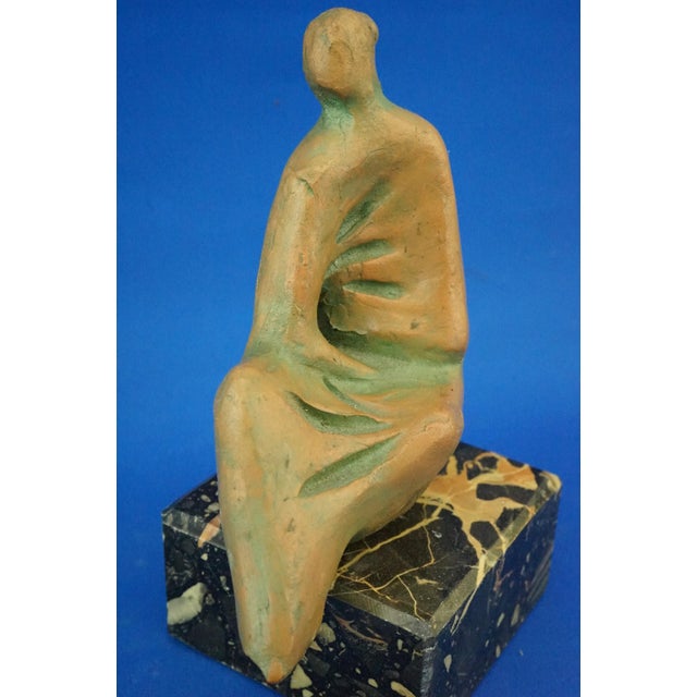 Frank Romero, Stylized Woman, 1950s, Terracotta with Marble Base For Sale - Image 13 of 18
