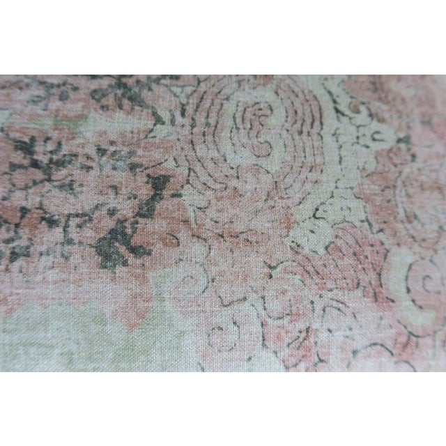 Chinoiserie Italian Style "X" Bench W/ Chinoiserie Linen Fabric For Sale - Image 3 of 10