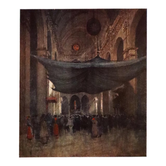 1905 Italian Original Print - Interior of the Catherdral of Santa Maria Del Fiore - From Book Florence & Some Tuscan Cities (1905) For Sale