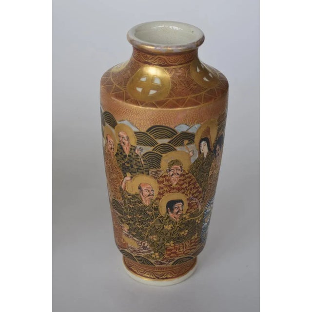 Japanese Early 20th Century Japanese Satsuma Vases - Set of 5 For Sale - Image 3 of 11