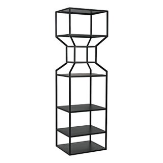 Downtown A Bookcase, Black Metal For Sale