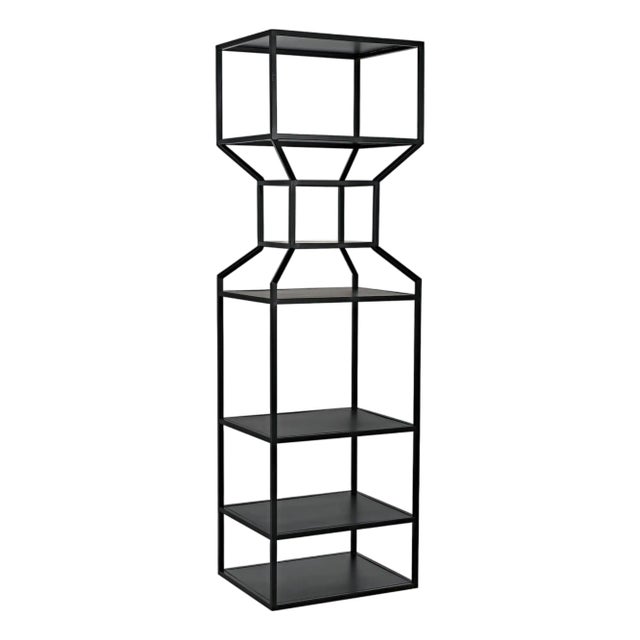 NOIR Downtown A Bookcase, Black Metal For Sale