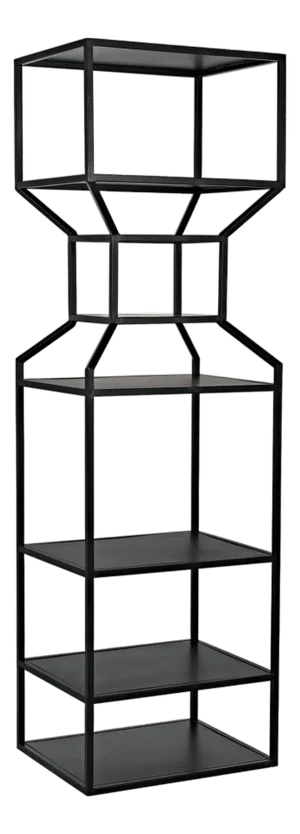 NOIR Downtown A Bookcase, Black Metal