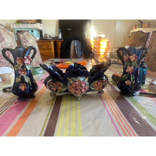 1920s Ceramic Vases, Set of 3 For Sale - Image 5 of 5