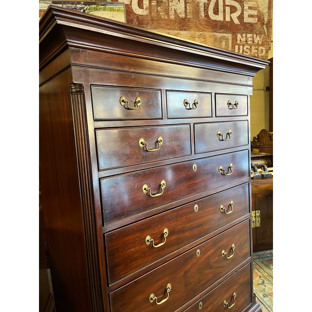 Henkel Harris Late 20th Century Henkel-Harris New Market High Chest of Drawers For Sale - Image 4 of 12