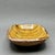 Mid-Century Modern Vintage Mid-Century Studio Art Pottery Mustard Yellow and Brown Striped Ceramic Dish Catchall For Sale - Image 3 of 6