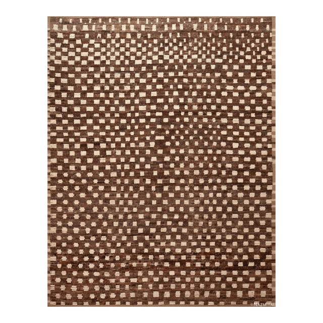 Nazmiyal Collection Modern Checkboard Design Rug For Sale