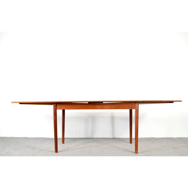 Mid-Century Modern Mid-Century Modern Danish Teak Extendable Dining Table, 1960s For Sale - Image 3 of 9