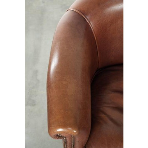 Animal Skin Club Chair in Cowhide Leather For Sale - Image 7 of 13