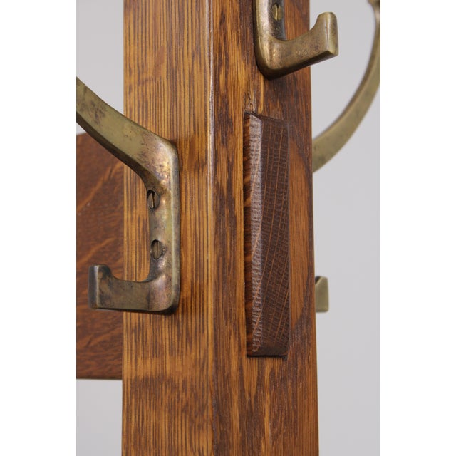 Stickley Mission Oak Double Coat Rack Hall Tree For Sale - Image 13 of 17