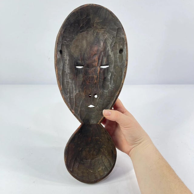 Brown Early 20th Century Lega Double Faced Mask For Sale - Image 8 of 8