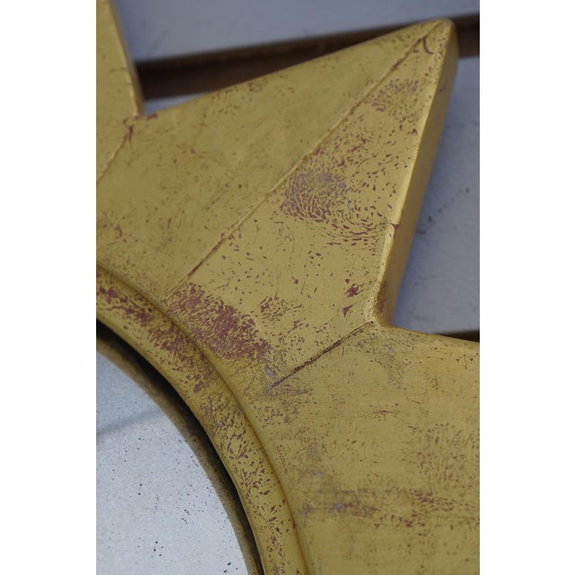 Age: Approx: 40 Years Old Details: Distressed Convex Mirror Glass Modern Design High Quality Construction Genuine Gold...