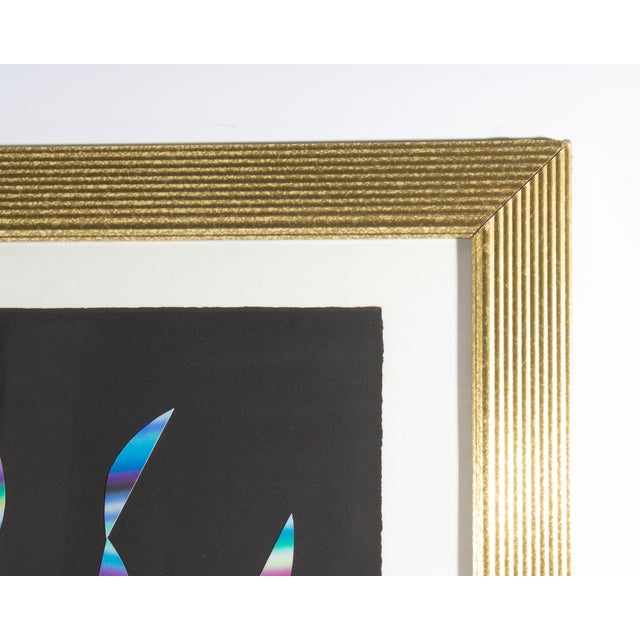 Black 1986 "A Surprise Letter" Airbrush Collage by Steve Redman For Sale - Image 8 of 10