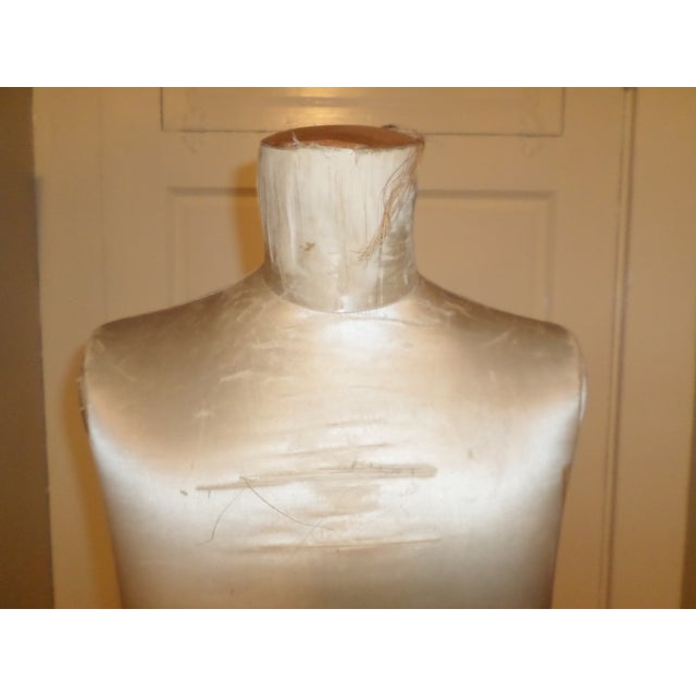 Antique Mannequin French Rare Victorian Very Ornate Bronze Base & Silk Torso For Sale In Columbia, SC - Image 6 of 17