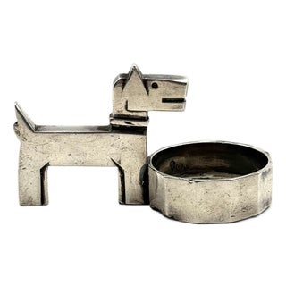 Small Art Deco Silver-Plated Ric & Mac Ashtray by Edouard Marcel Sandoz for Gallia Christofle, France, 1930s For Sale