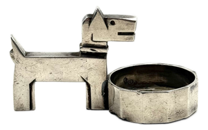 Small Art Deco Silver-Plated Ric & Mac Ashtray by Edouard Marcel Sandoz for Gallia Christofle, France, 1930s
