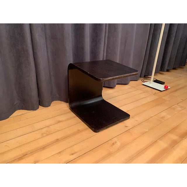 Brown Vintage Wooden Side Table, 1970s For Sale - Image 8 of 9