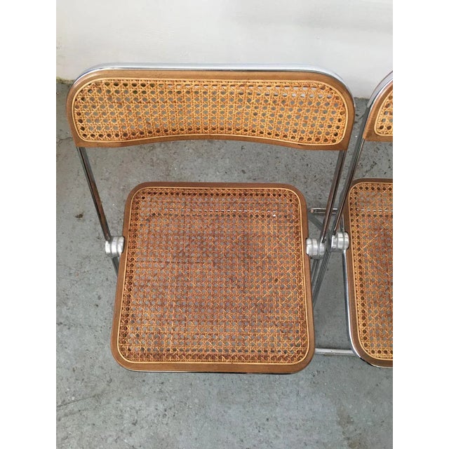 Mid-Century Plia Cane Dining Chairs by Giancarlo Piretti for Castelli / Anonima Castelli, Set of 4 For Sale - Image 9 of 11