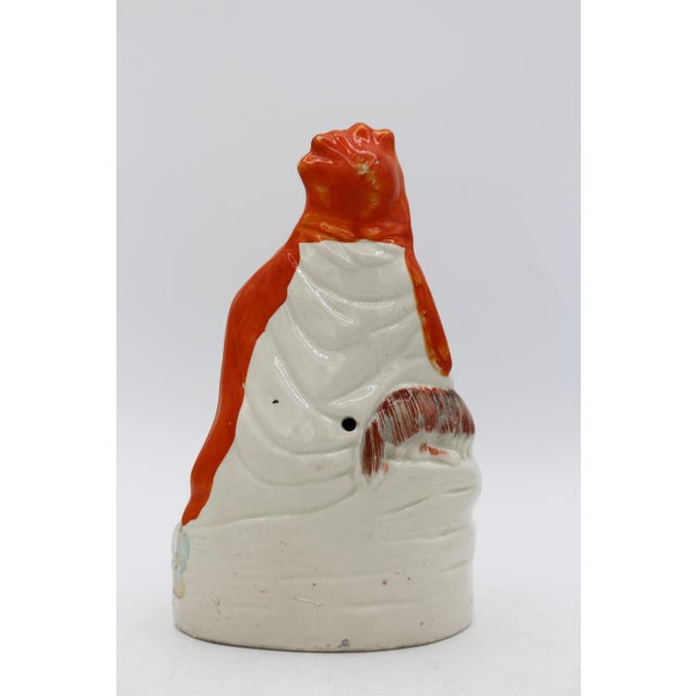 Circa 1860-80 English Staffordshire Little Red Riding Hood Figure For Sale - Image 4 of 7