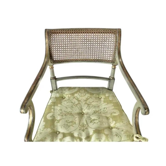 19th Century English Regency Painted and Giltwood Armchairs For Sale In Tampa - Image 6 of 9