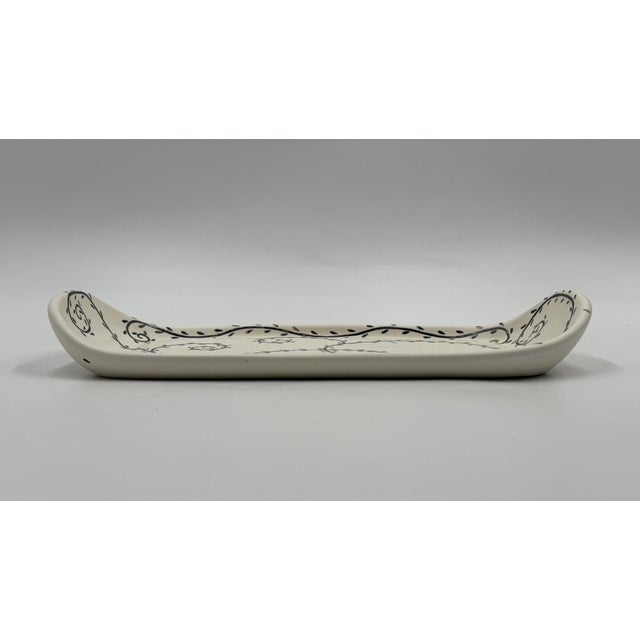 1980s Emilia Castillo Porcelain & Pure Silver Serving Platter, Mexican Modernism For Sale - Image 9 of 18
