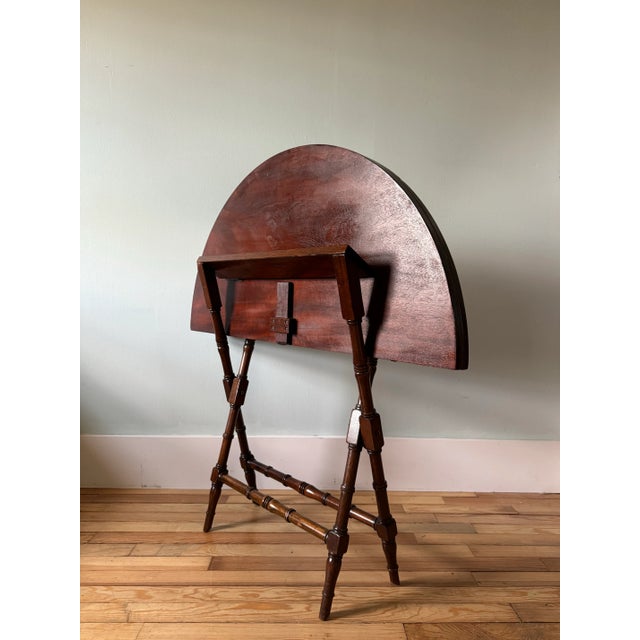 1920s Antique Mahogany Folding Chart Table For Sale - Image 4 of 11