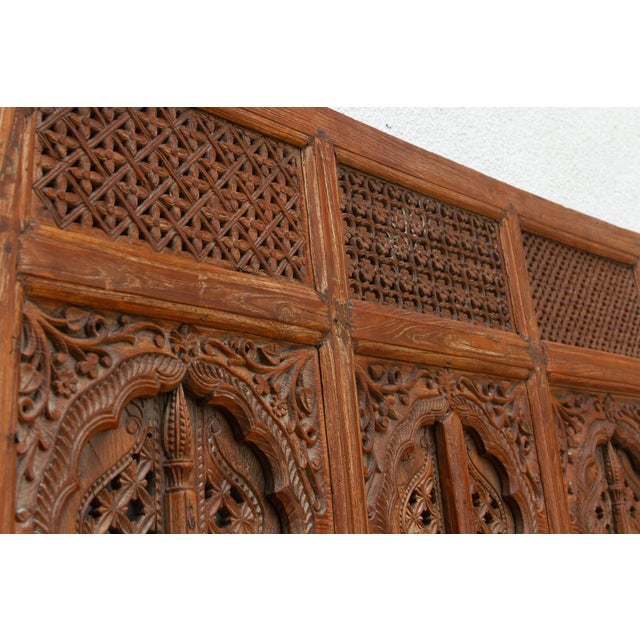Mediterranean 19th Century Rajasthan Lattice Carved Window Palace For Sale - Image 3 of 11