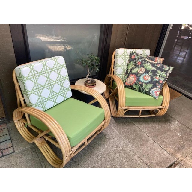 Offered at a Compelling Value - The "Idea Home" 4-Strand 3/4 Pretzel Rattan Suite (3 Pieces) For Sale - Image 13 of 18