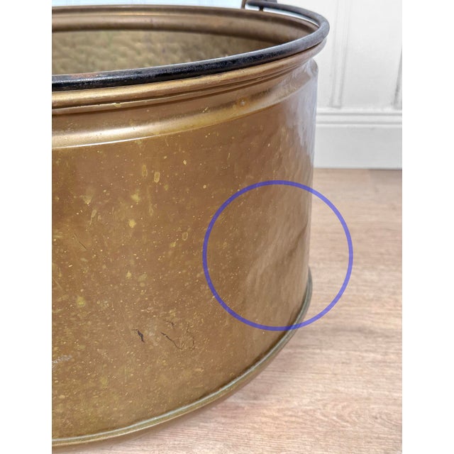 Antique 18" Hammered Copper Pot Cauldron W/ Handle For Sale - Image 11 of 12